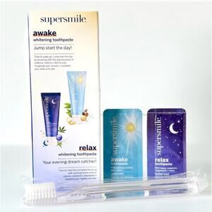 Supersmile Awake & Relax Whitening Toothpaste Samples with Toothbrush